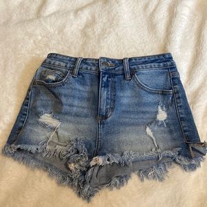 Cello Denim Shorts High Rise